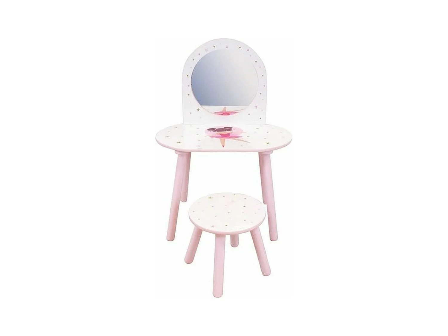 Kaptafel met kruk - Ballerina Dancer 48 x 60 x 40 / 27 x 28 x 28 cm