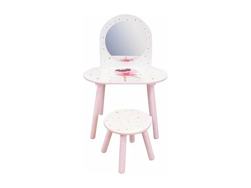 Coiffeuse avec tabouret - Danseuse Ballerine 48 x 60 x 40 / 27 x 28 x 28 cm