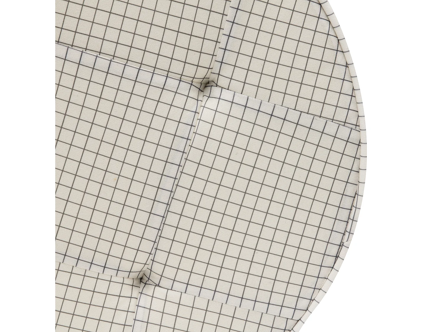 Coussin De Sol Rond Carreaux Diam 50cm - Lot De 2