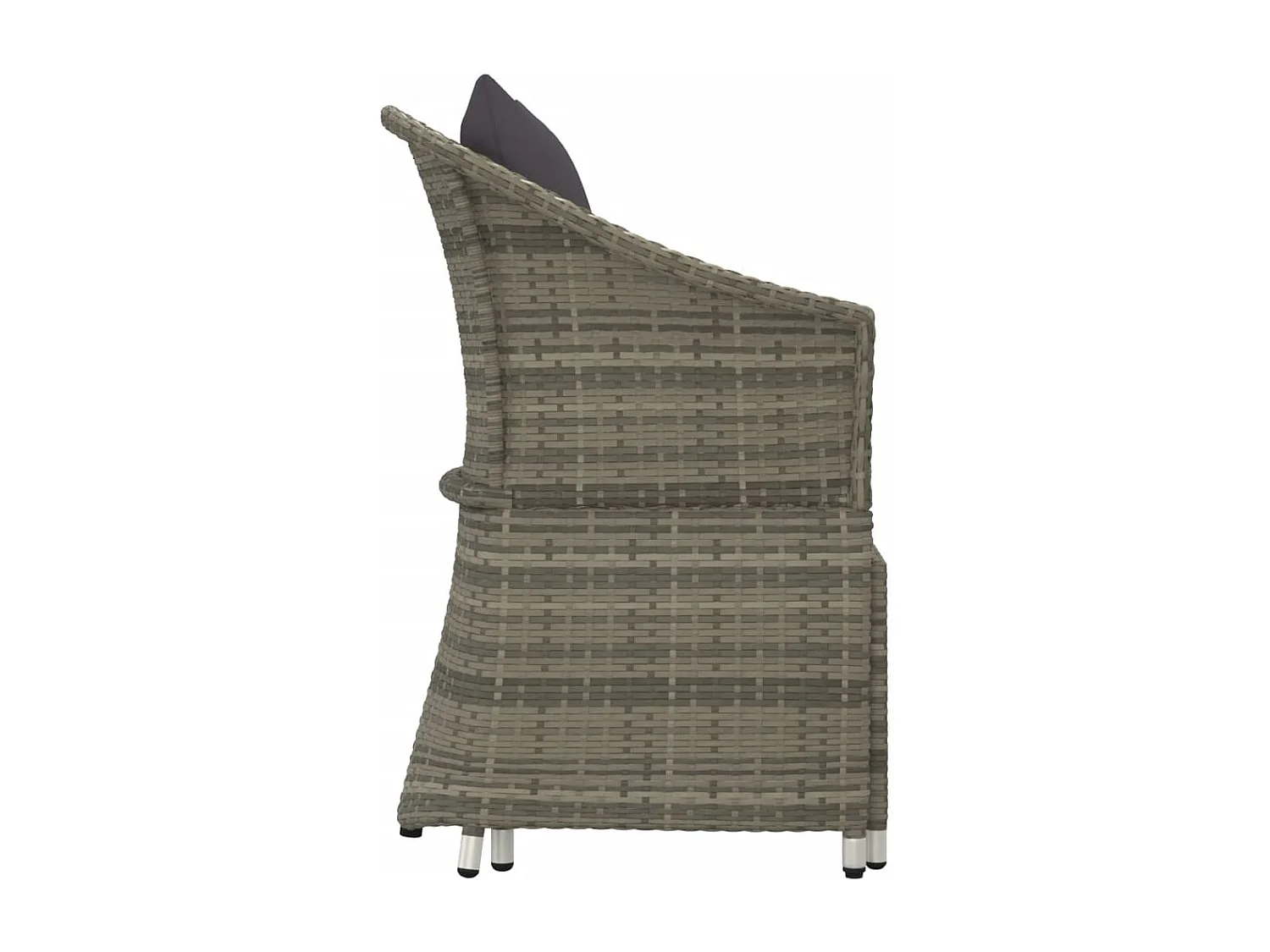 Set di Divani da Giardino 2 pz con Cuscini in Polyrattan Grigio