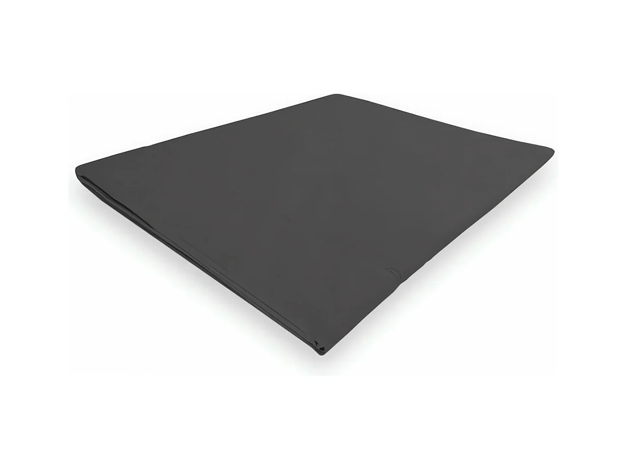 Drap plat en coton percale 240x300 cm CAMILLE anthracite, par songe de camille