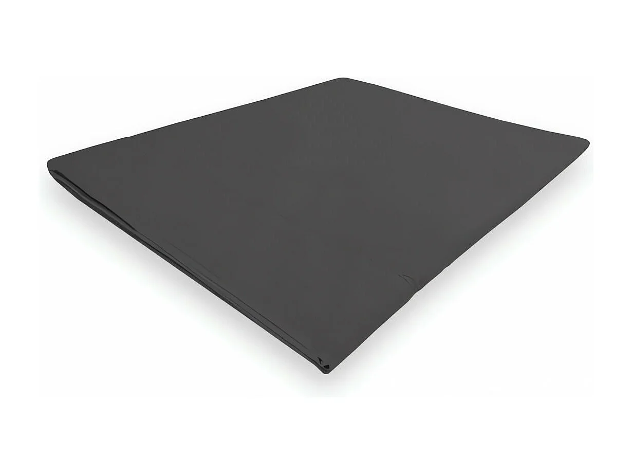 SOLEIL d'OCRE Drap plat Camille - Coton percale - 240 x 300 cm - anthracite