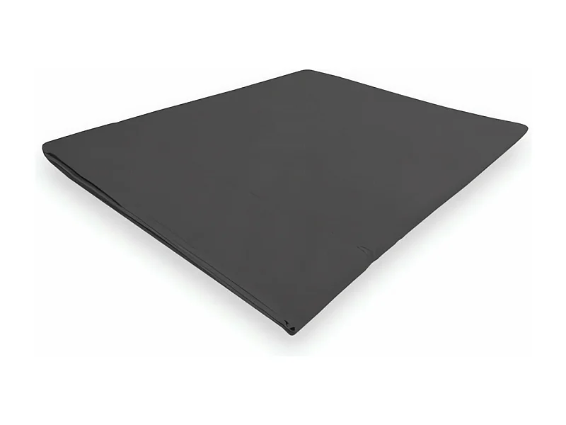 Drap plat en coton percale 240x300 cm CAMILLE anthracite, par songe de camille