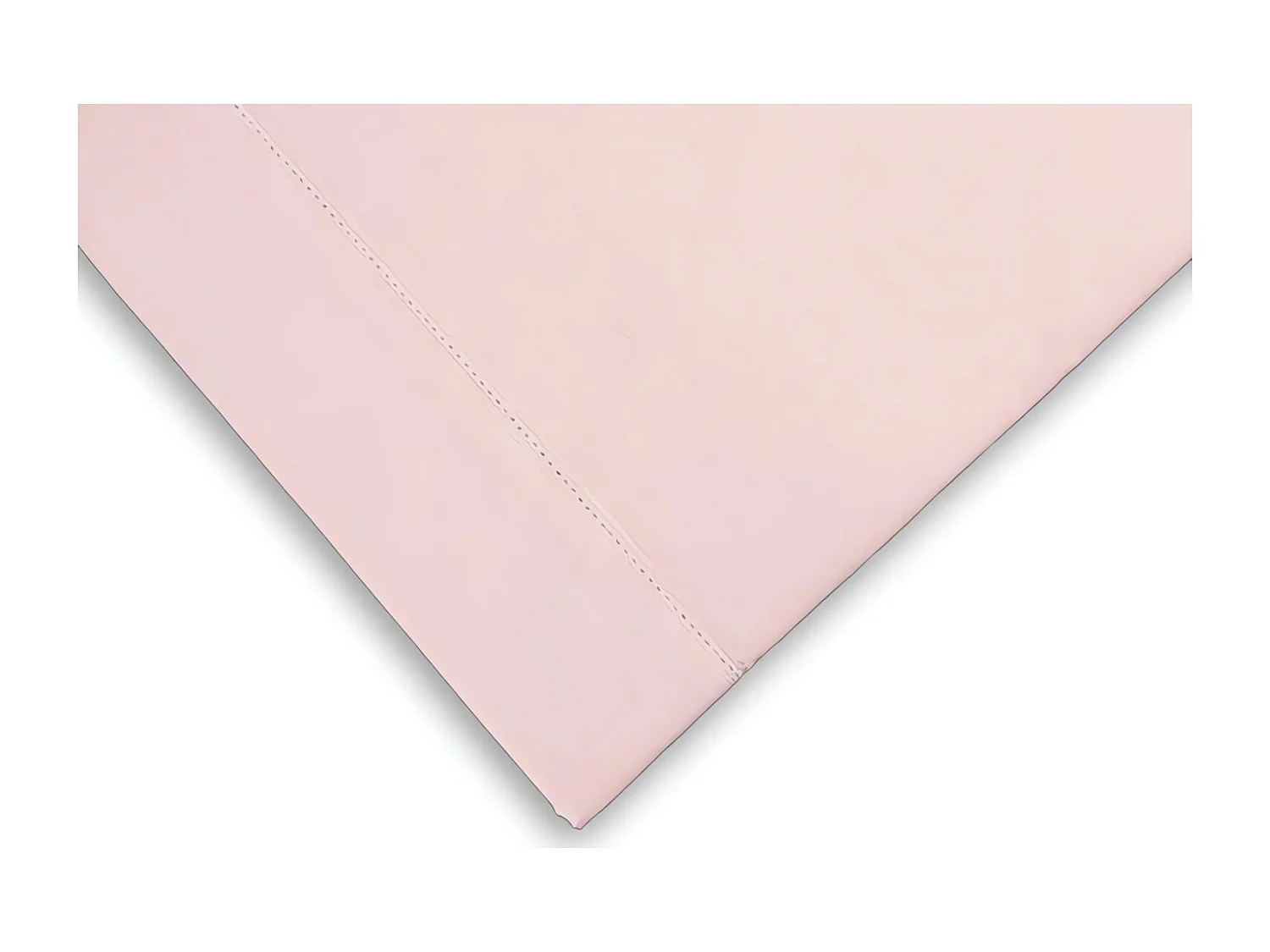 Drap plat en coton percale 180x290 cm CAMILLE rose, par songe de camille