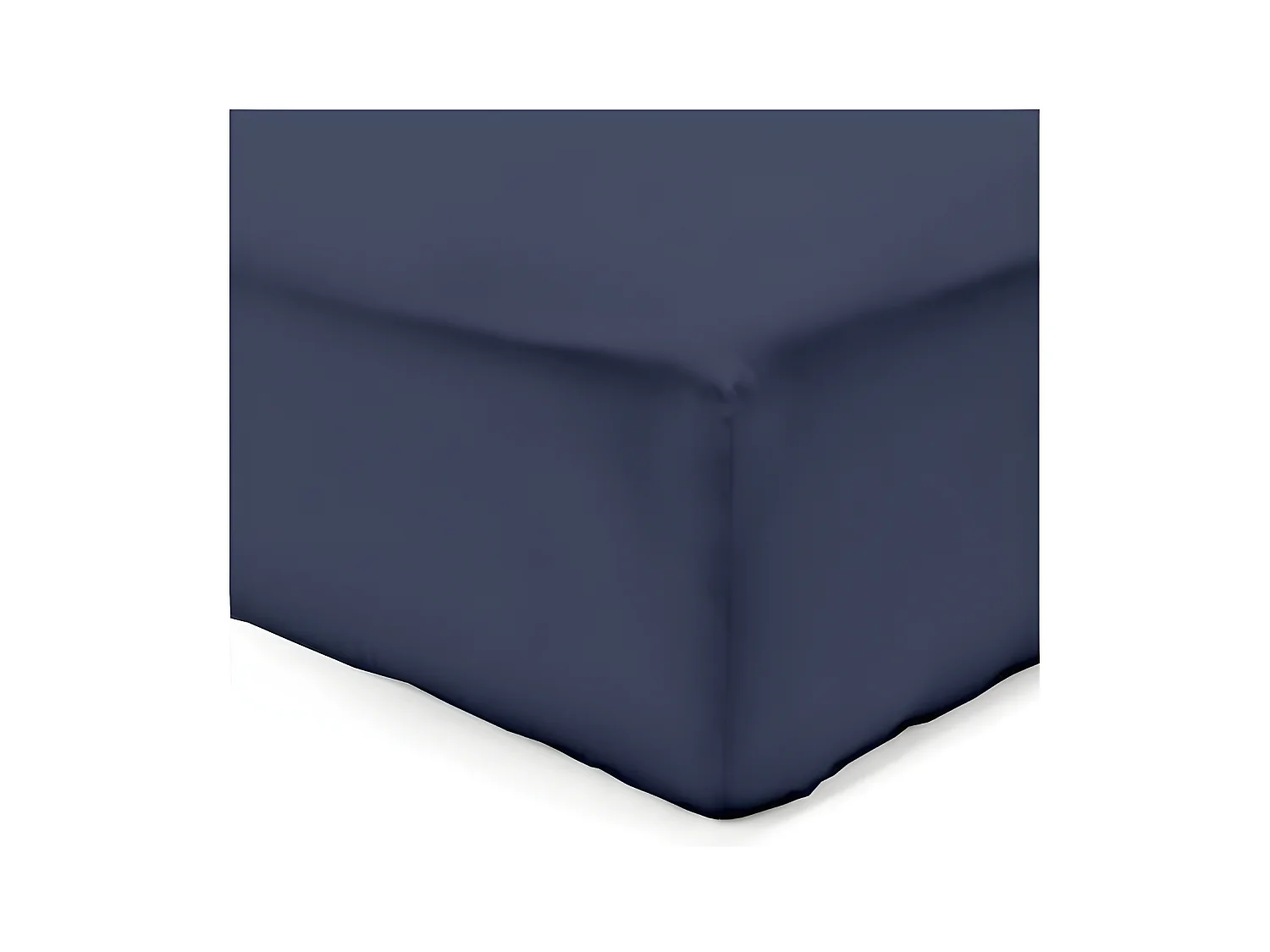Sábana Ajustable 140x190 cm de Algodón 57 Hilos - Azul Marino