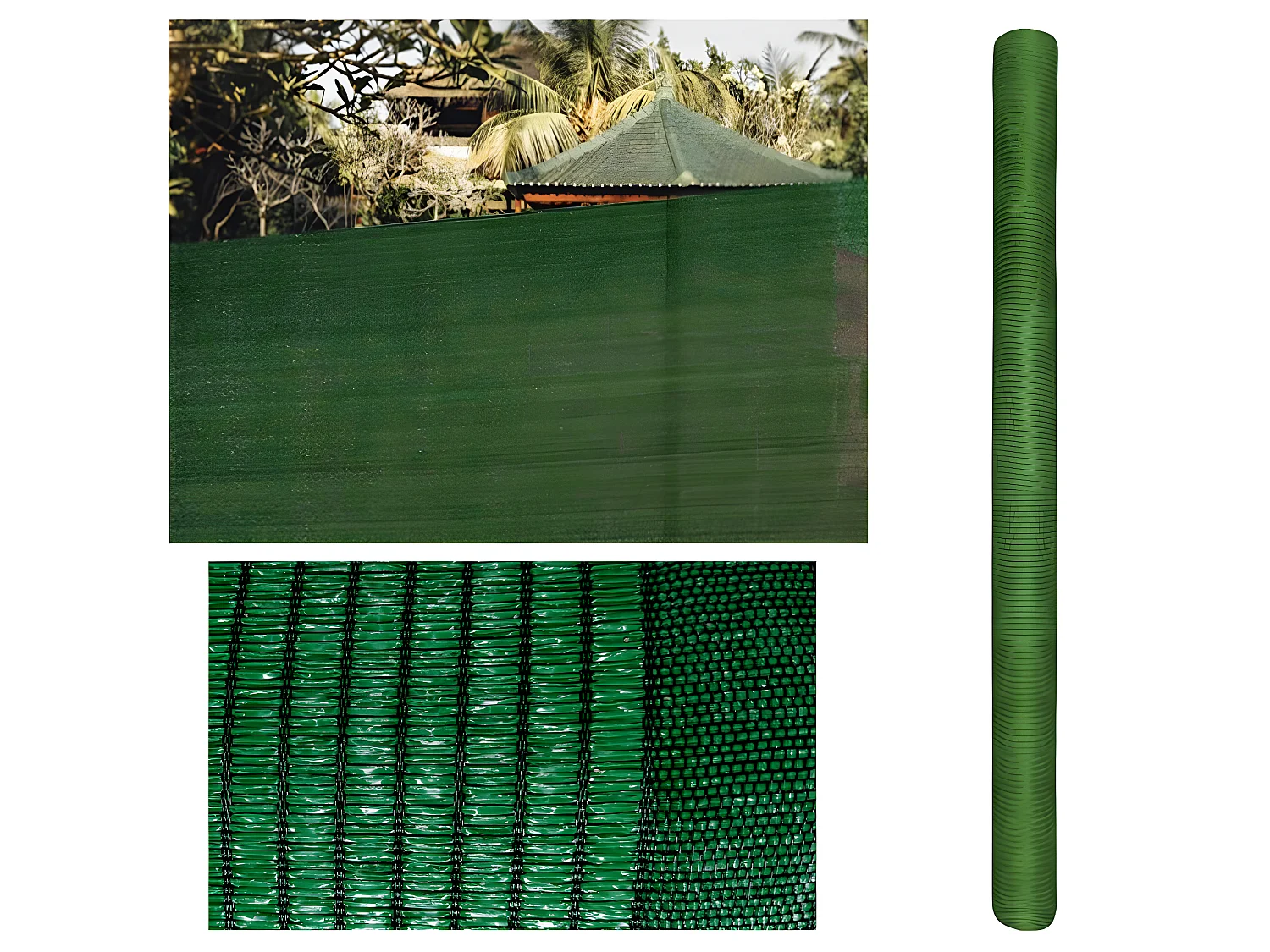 Rotolo Rete Ombreggiante| 3X4 M| Composizione 100% Poliammide Alta Densità| 80% Occultamento| Rete Frangivento| Verde