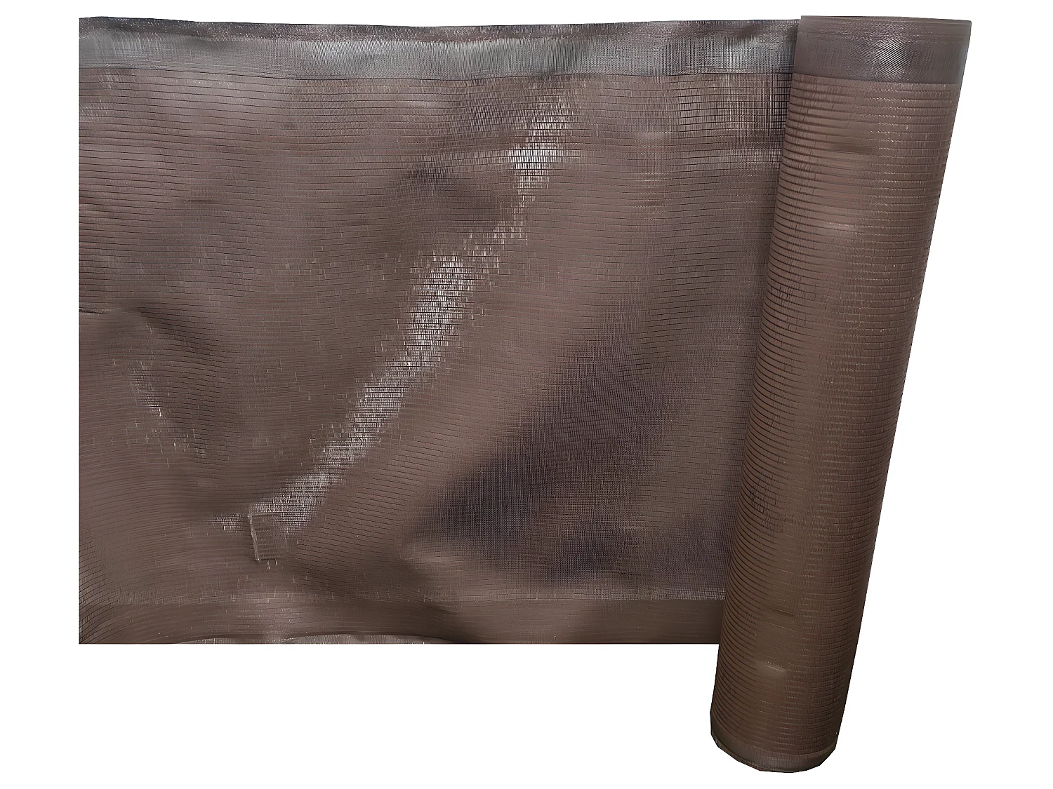 Brise Vue| 4X50 M| Composite 100% Polyamide| Occultation 80%| Maille D'ombrage| Marron