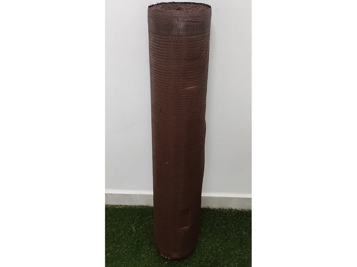 Brise Vue| 4X50 M| Composite 100% Polyamide| Occultation 80%| Maille D'ombrage| Marron