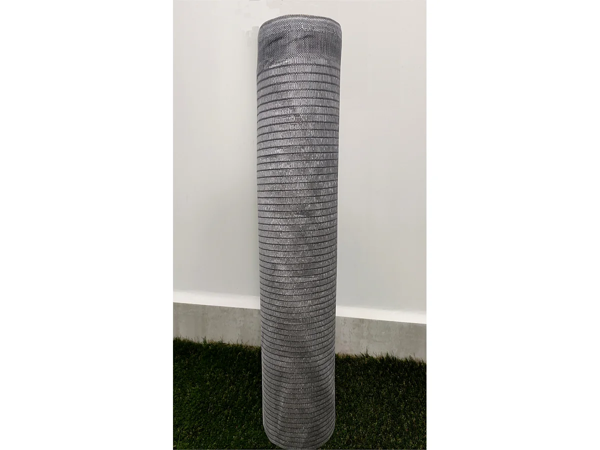 Rete Ombreggiante| 2X50 M| Composizione 100% Poliammide Alta Densità| 80% Occultamento| Rete Frangivento| Grigio