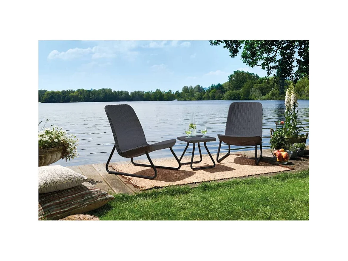 Salon de jardin 3 pcs Rio Graphite