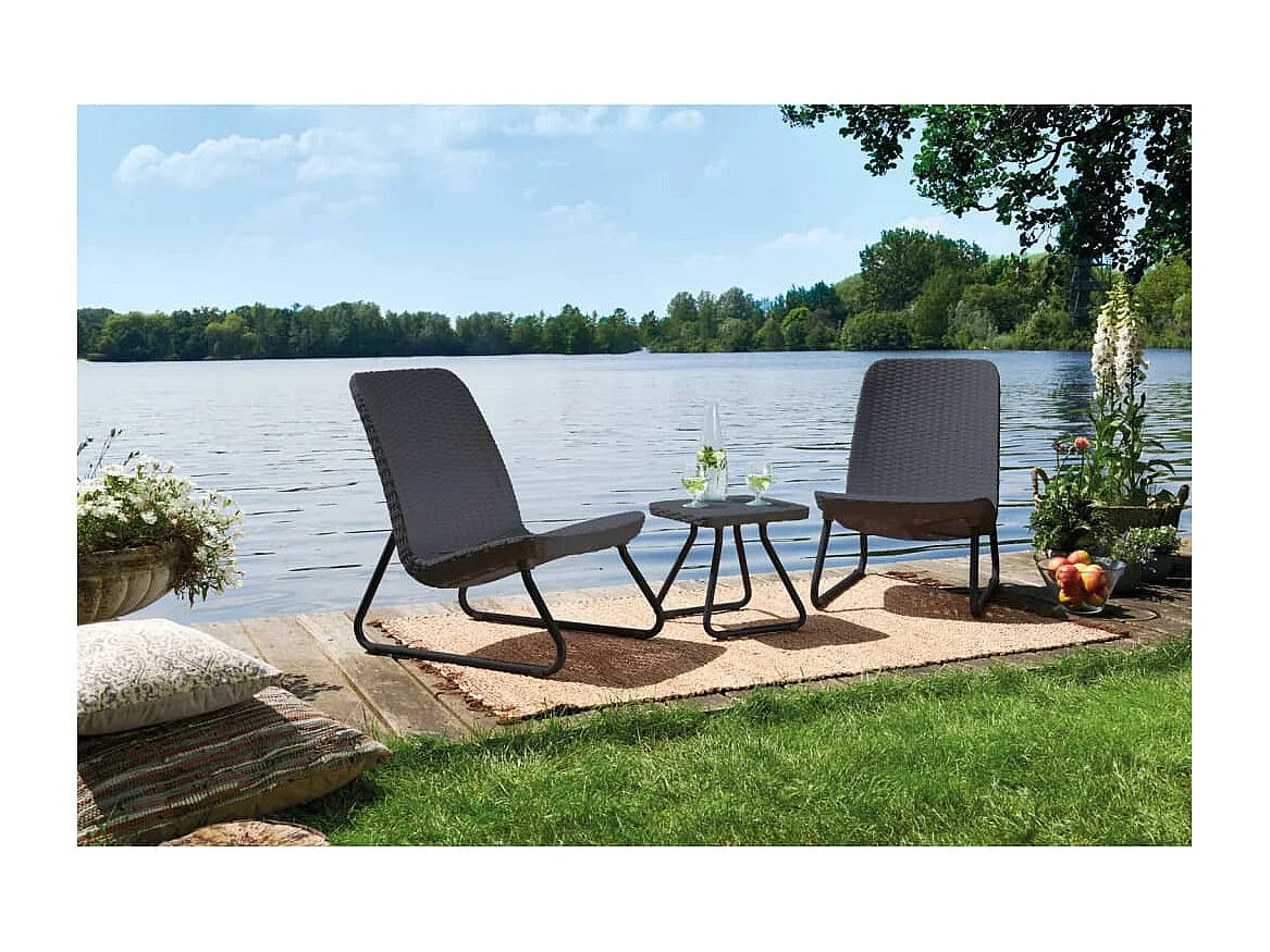 Salon de jardin 3 pcs Rio Graphite
