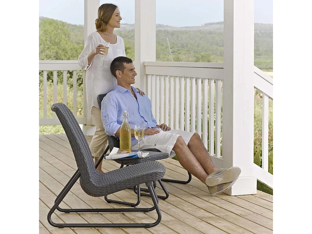 Salon de jardin 3 pcs Rio Graphite