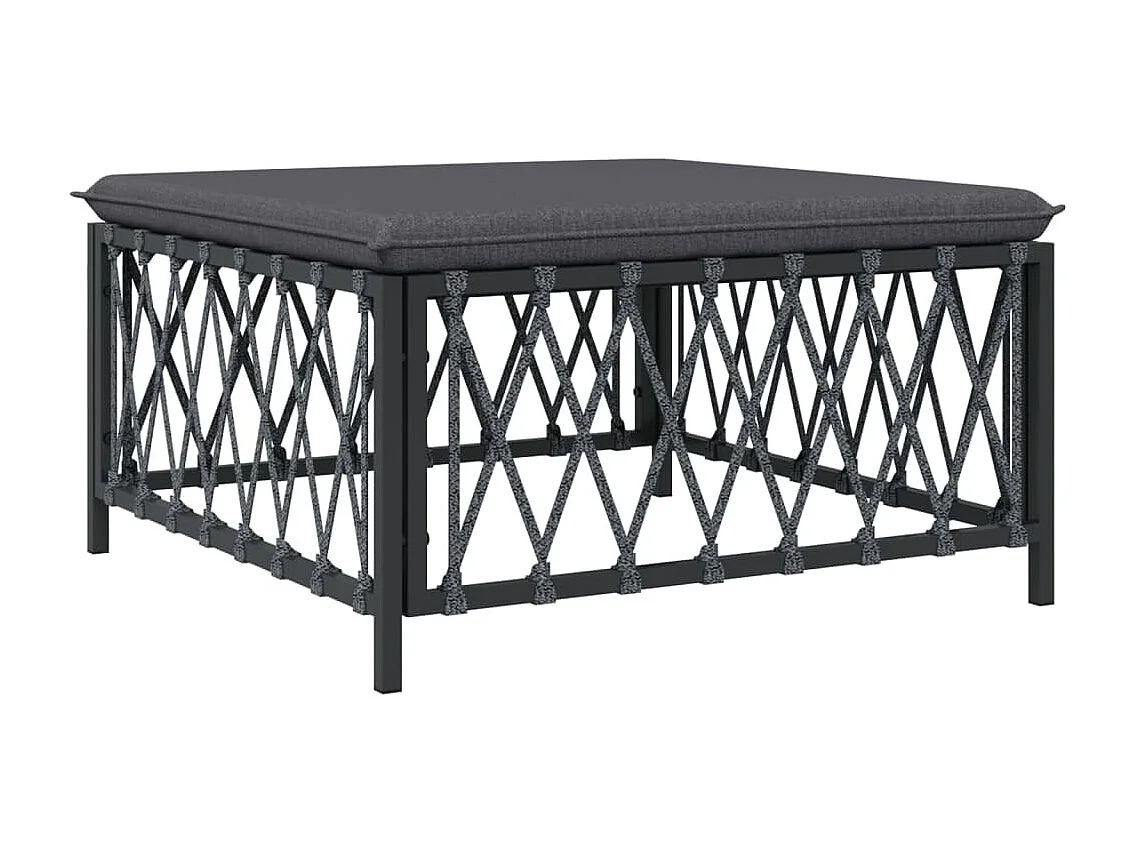 5-delige Loungeset met kussens staal antracietkleurig