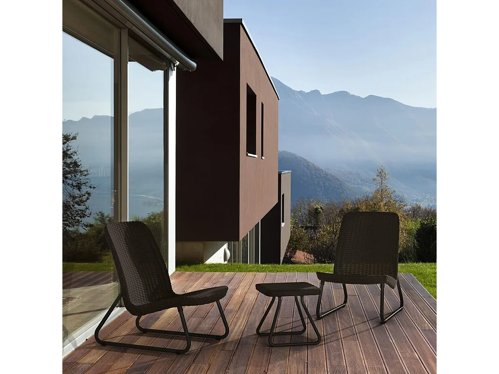 Salon de jardin 3 pcs Rio Cappuccino 218157