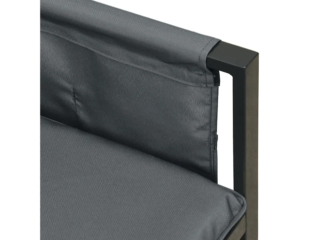 Set Salotto da Giardino 2 pz in Acciaio Antracite