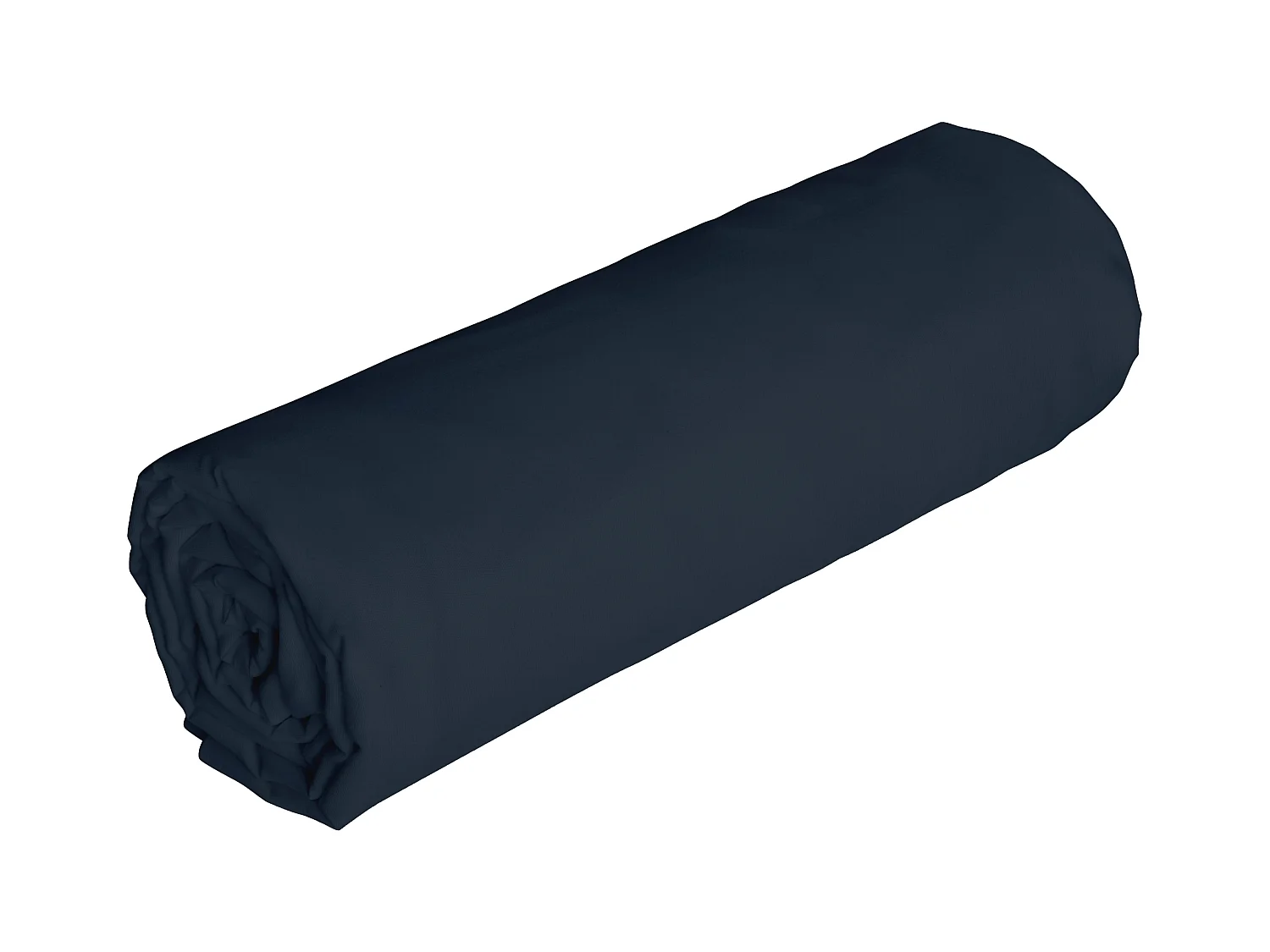 Spannbettlaken - Leinen & Baumwolle 57 Fäden/cm² - 160 x 200 cm - Steghöhe 30 cm - Mitternachtsblau - AURELLE