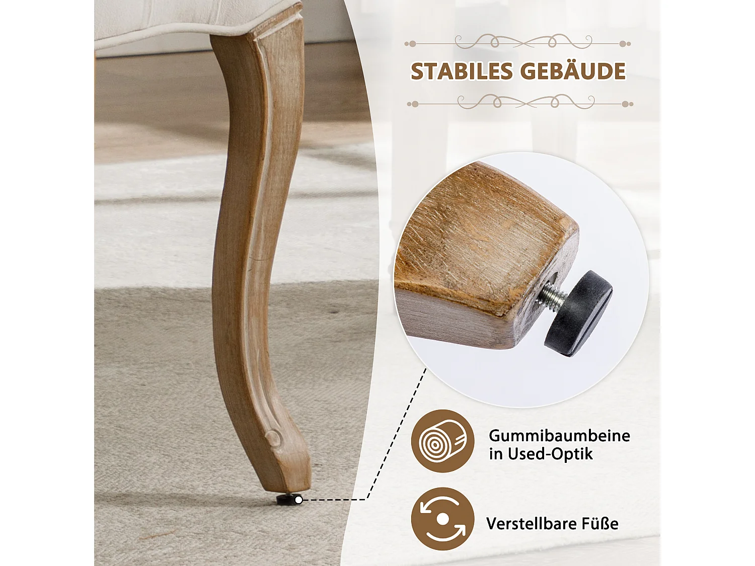 Chaises de salle à manger françaises en velours, lot de 2, avec boutons capitonnés