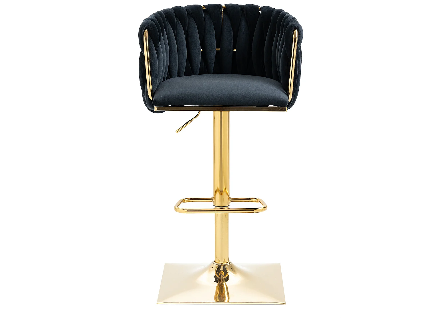 Chaise de bar vintage avec dossier et repose-pieds - lot de 2 chaises