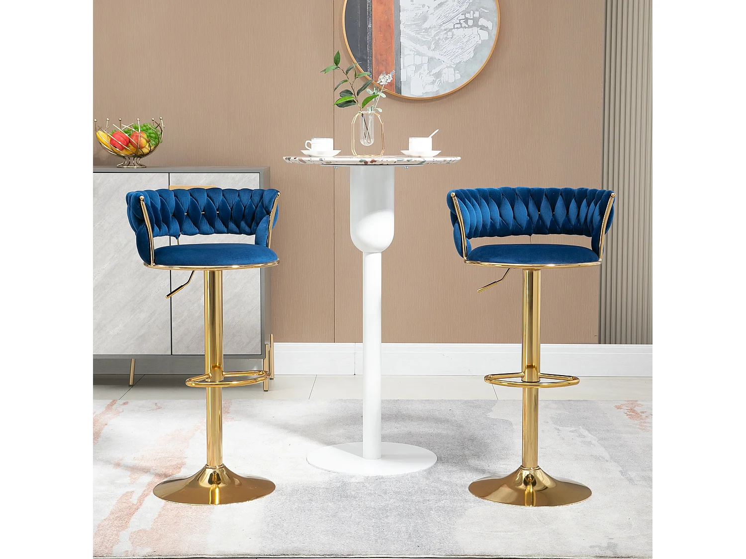 Set van 2 in hoogte verstelbare draaibare barkrukken