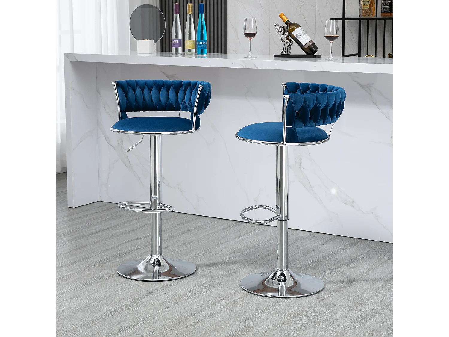Draaibare barstoelen, set van 2 in hoogte verstelbare krukken