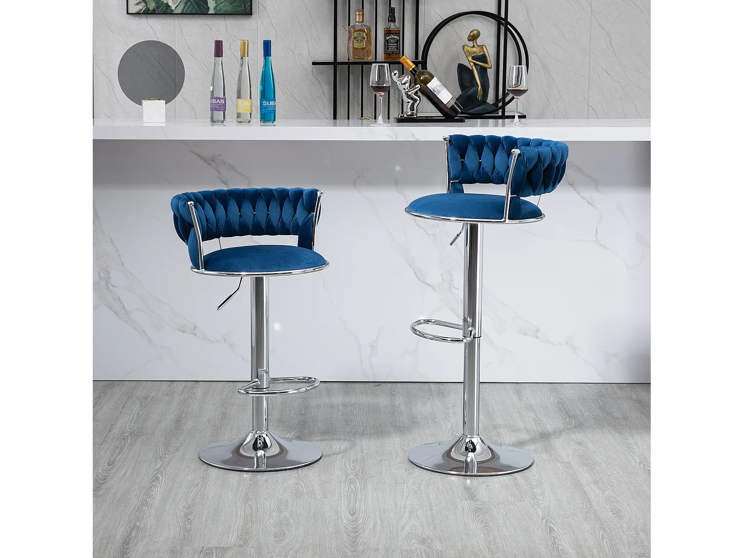 Draaibare barstoelen, set van 2 in hoogte verstelbare krukken