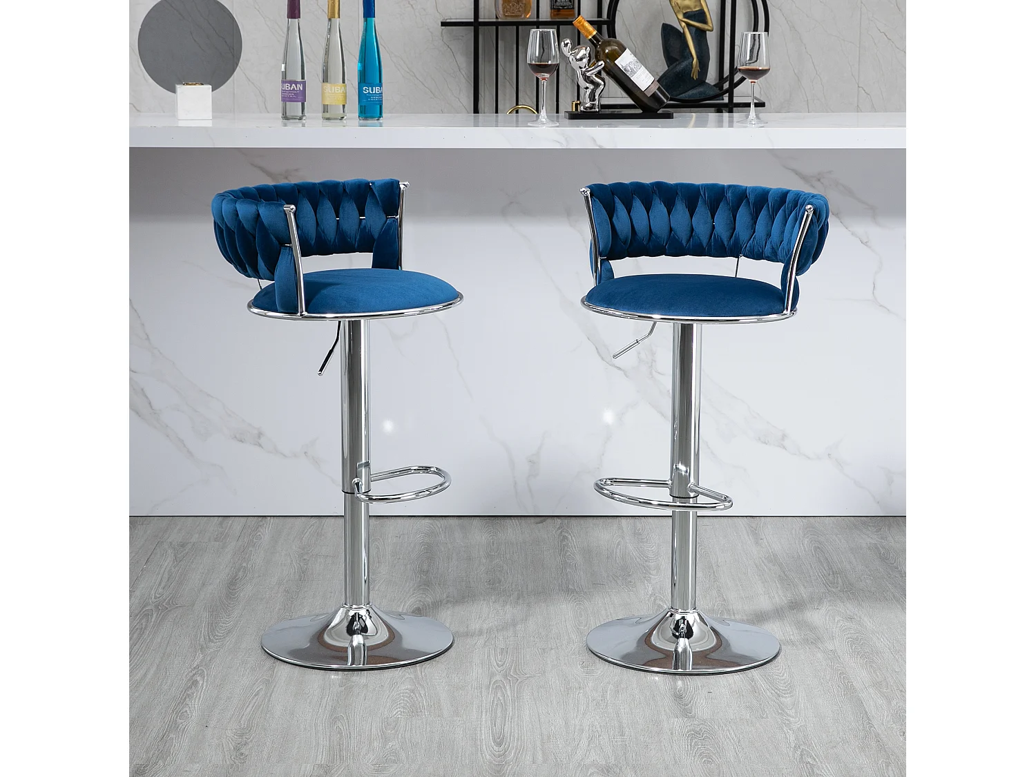 Draaibare barstoelen, set van 2 in hoogte verstelbare krukken