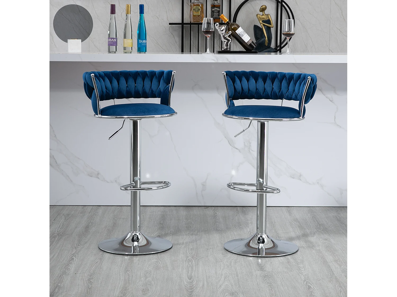 Draaibare barstoelen, set van 2 in hoogte verstelbare krukken