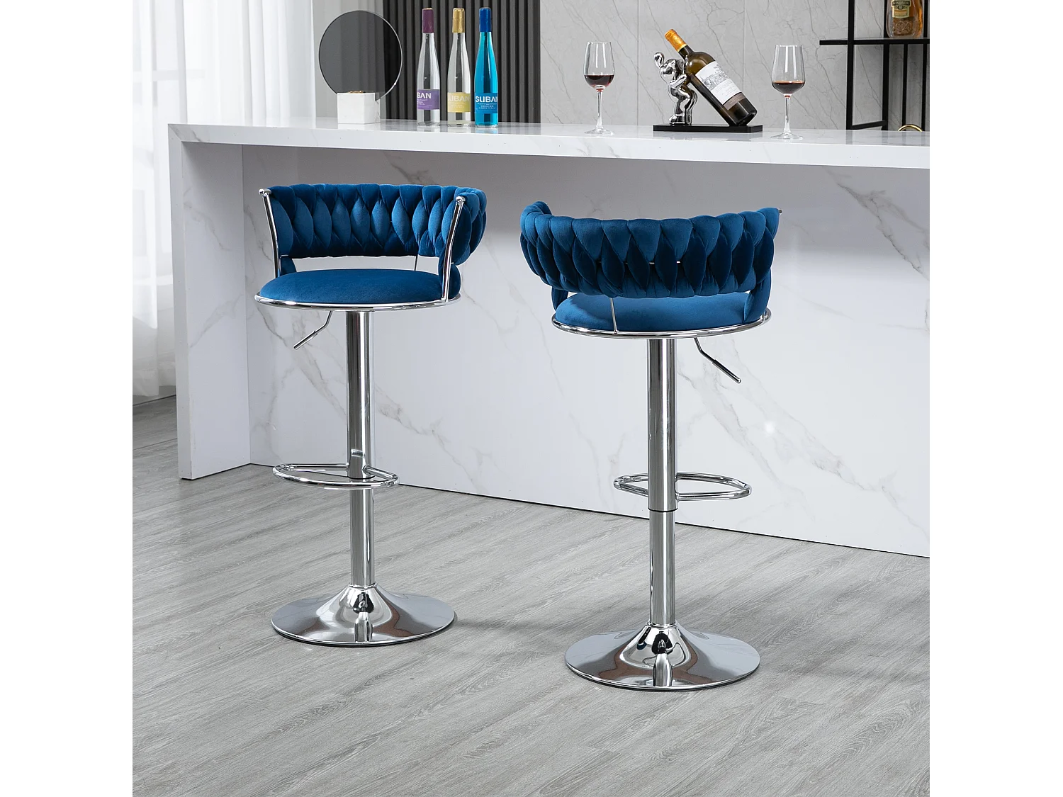 Draaibare barstoelen, set van 2 in hoogte verstelbare krukken