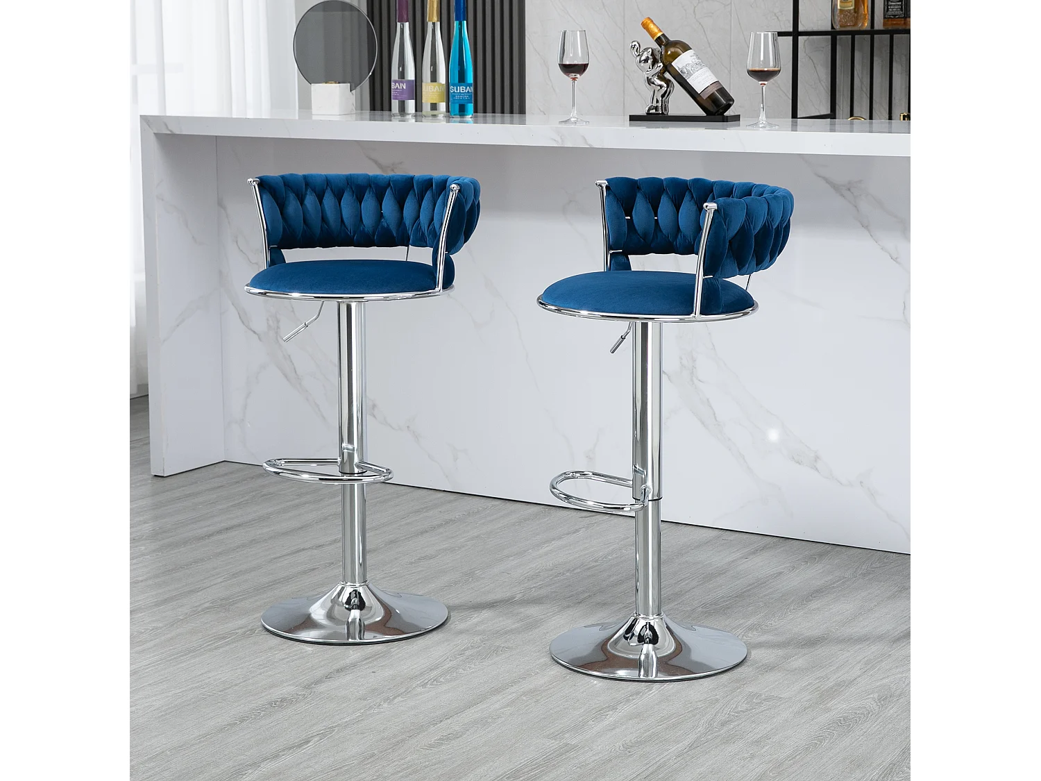 Draaibare barstoelen, set van 2 in hoogte verstelbare krukken