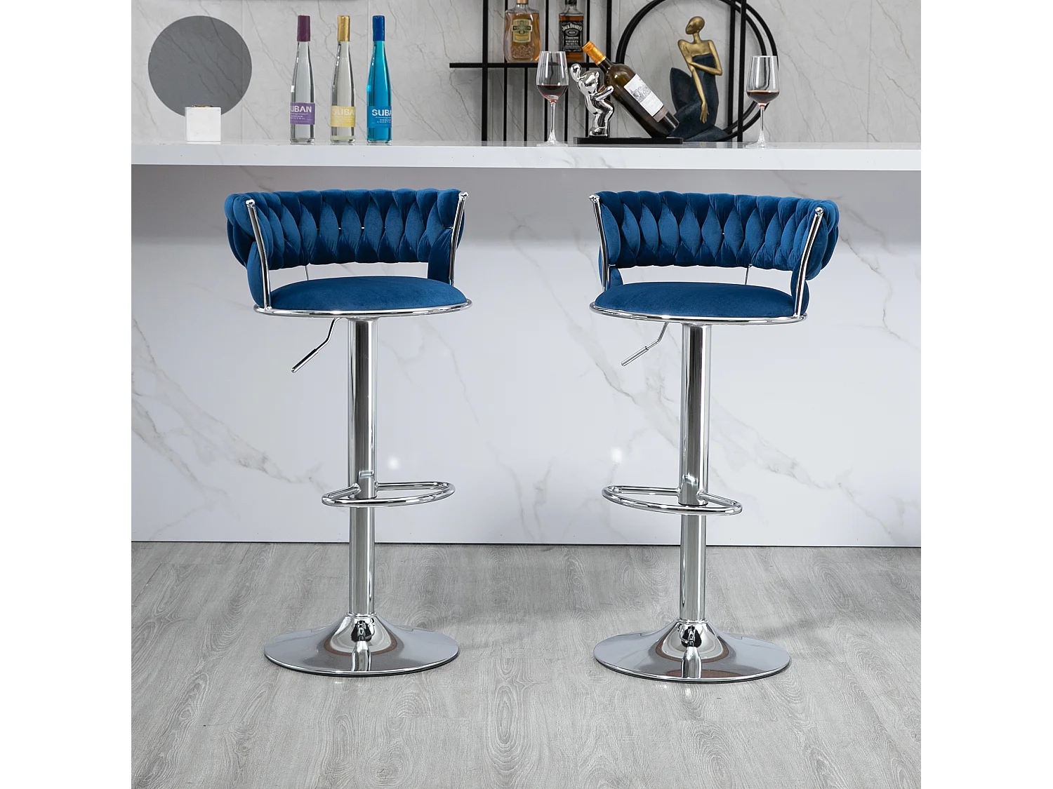 Draaibare barstoelen, set van 2 in hoogte verstelbare krukken