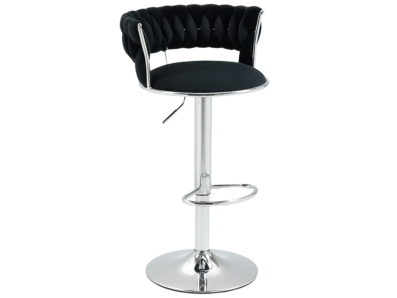 Lot de 2 tabourets de bar pivotants réglables en hauteur avec repose-pieds