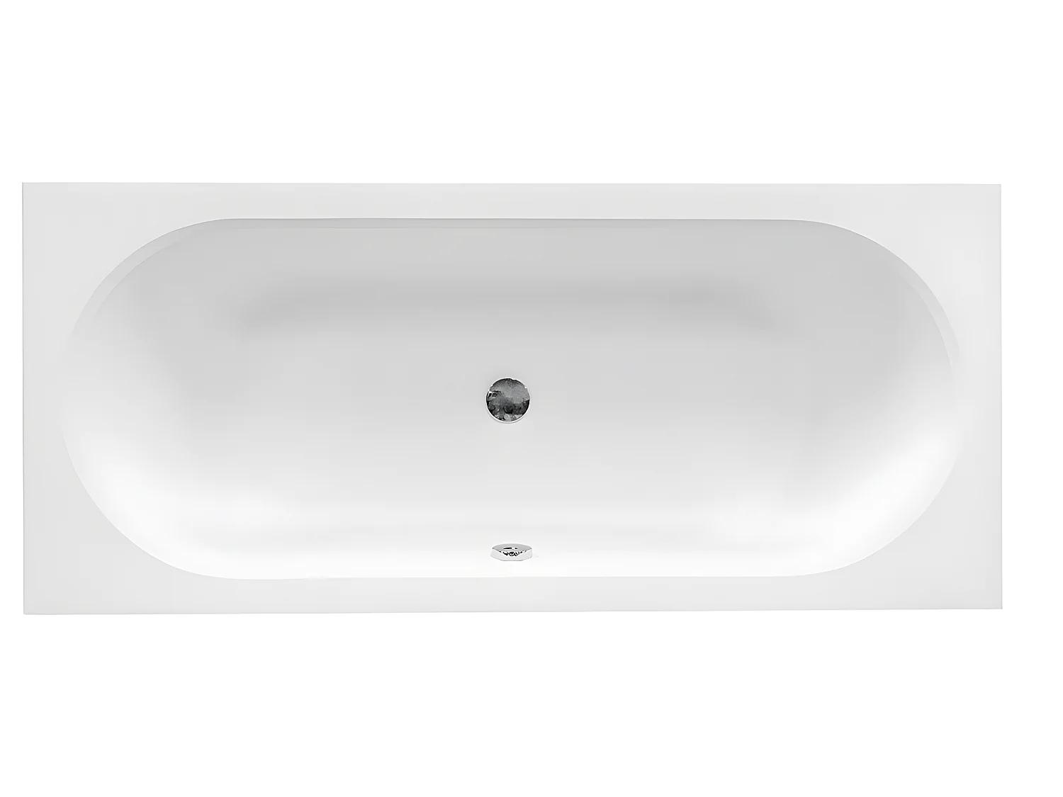 Baignoire rectangulaire blanche à encastrer + repose tête - 150 x 75 cm - VITAE SLIM