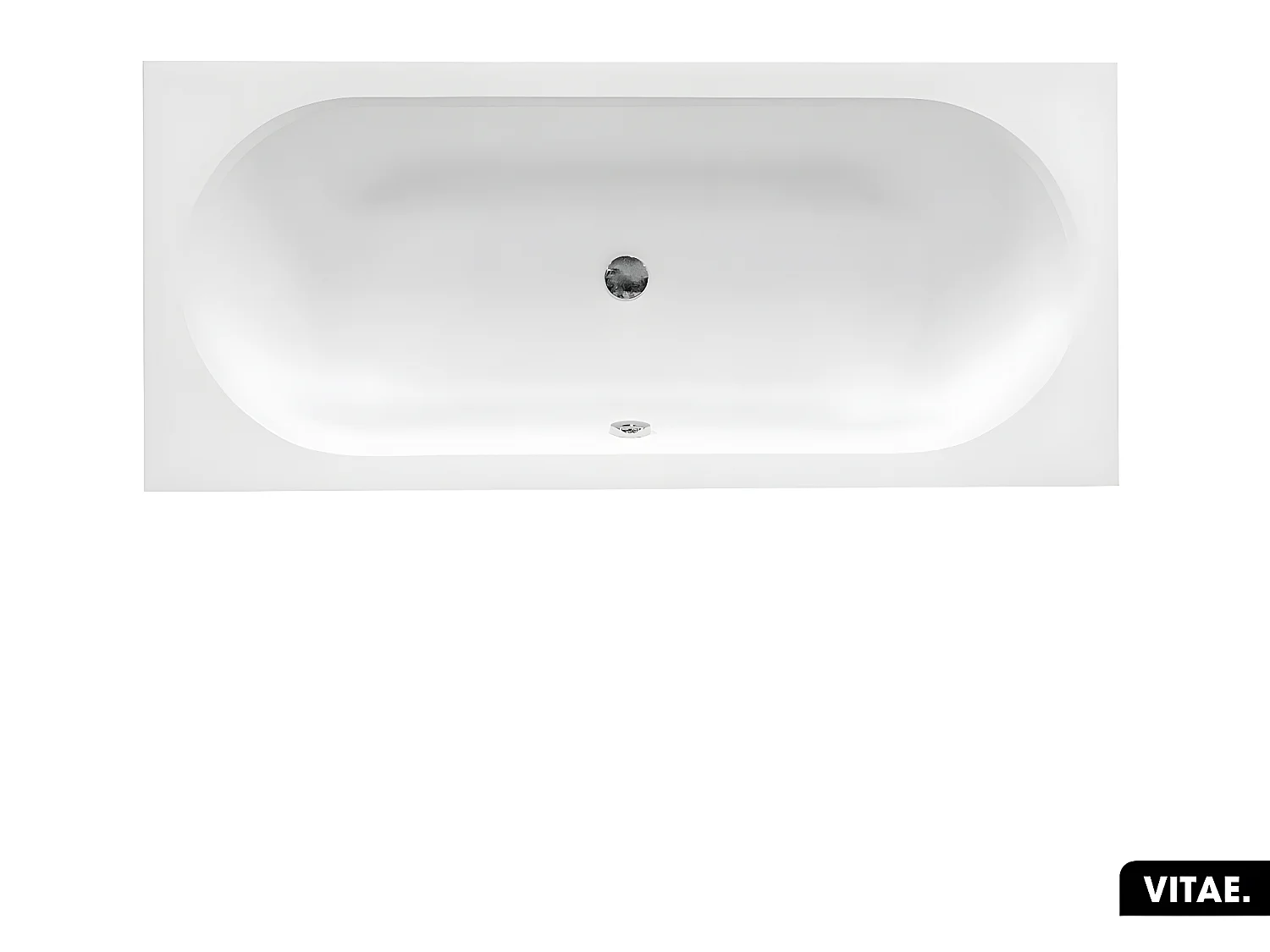 Baignoire rectangulaire - avec Tablier Blanc et Repose Tête OFFERT | VITAE | 150 x 75 cm