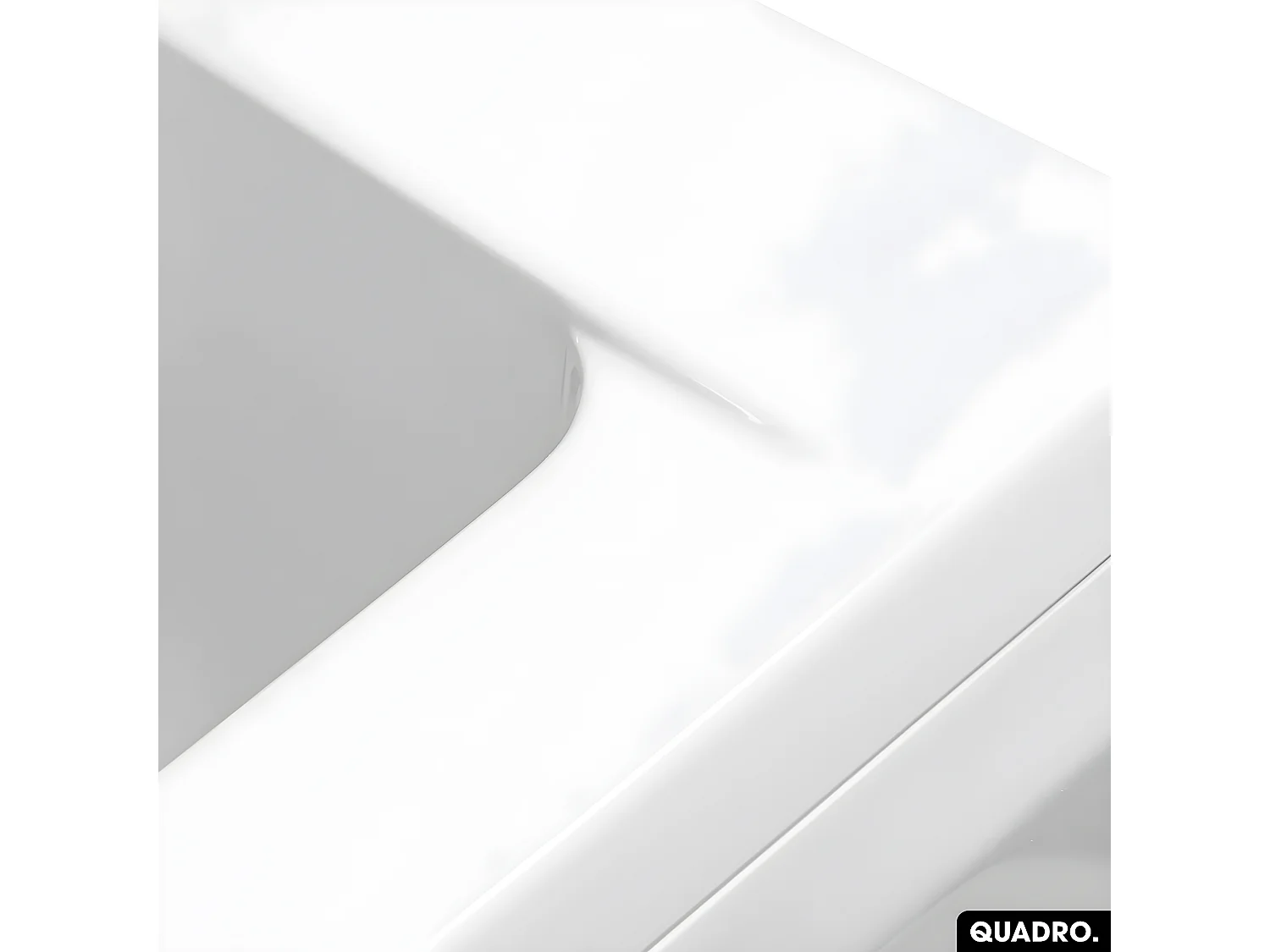 Baignoire rectangulaire - avec Tablier Blanc et Repose Tête OFFERT | QUADRO | 170 x75 cm