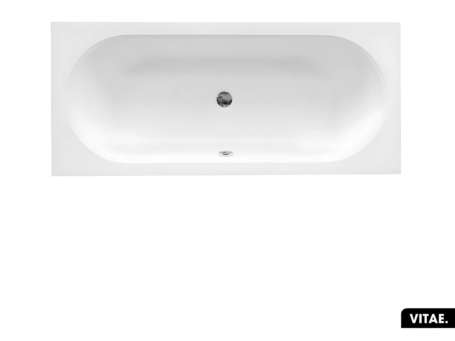 Baignoire rectangulaire - avec Tablier Noir Mat et Repose Tête OFFERT | VITAE | 150 x 75 cm