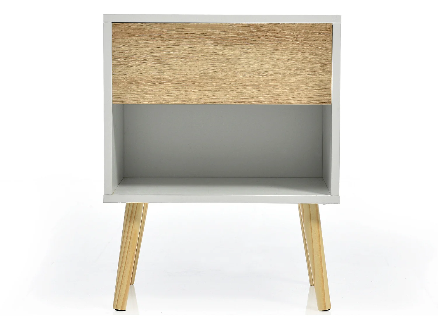 Ensemble de 2 tables de chevet en bois avec tiroirs