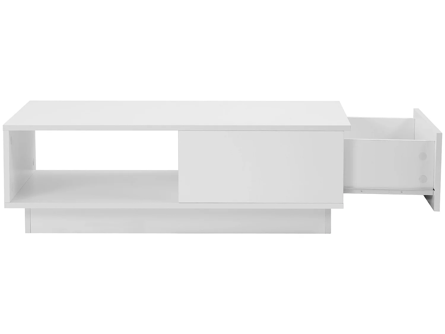 Tavolino moderno in laccato lucido, tavolino per LED, (95 x 55 x 32 cm)