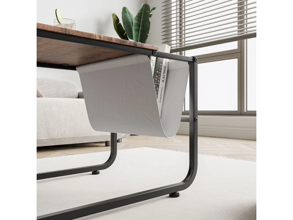 Stapelbare set van 2 salontafels, bijzettafel, vierkant