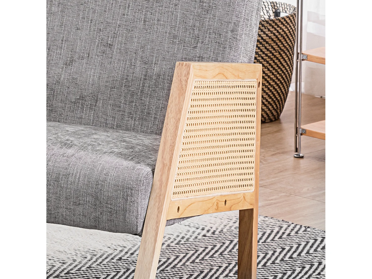 Massief houten schommelstoel, massief houten frame, 57*90*80 cm