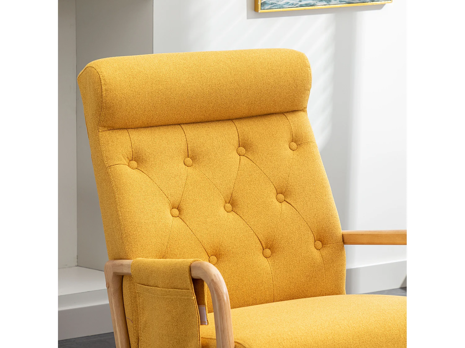 Fauteuil - comfortabele schommelstoel voor in de woonkamer met voetensteun