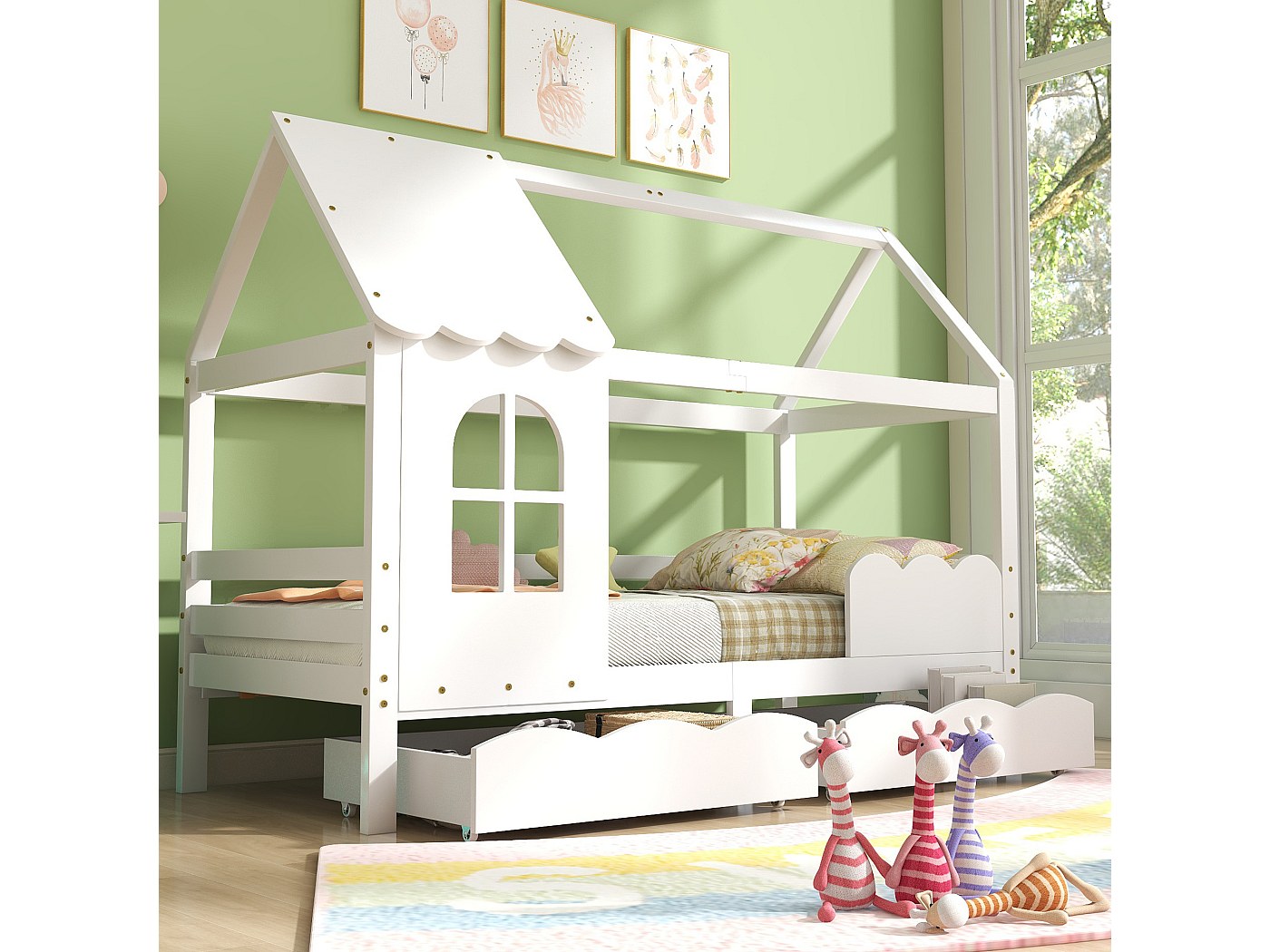 Sponda Letto Per Bambini Con Tasca Laterale, Altezza Regolabile Su 24 Livelli, Struttura In Acciaio E Rete Traspirante, 176,5 X 25 X 101,5 Cm, Rosa