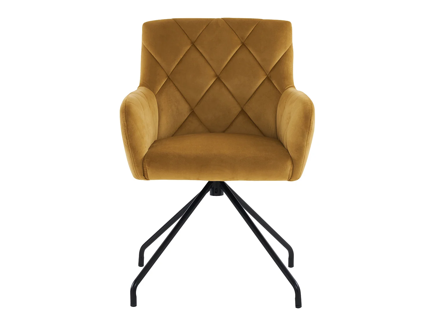 2 eetkamerstoelen met ruitpatroon, gele 4-poots gestoffeerde stoel
