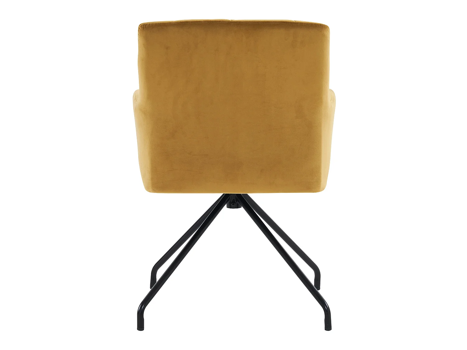 2 eetkamerstoelen met ruitpatroon, gele 4-poots gestoffeerde stoel
