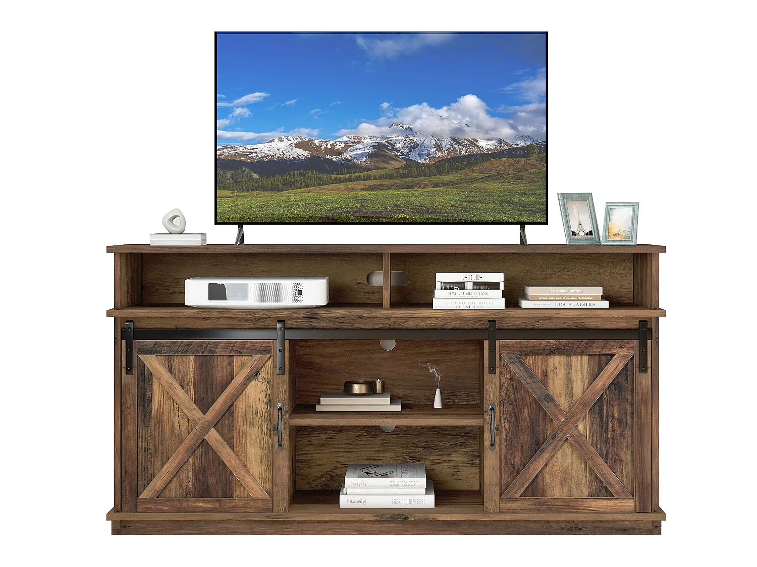 TV-meubel met klassieke schuifdeuren, planken 148 * 40 * 78 cm