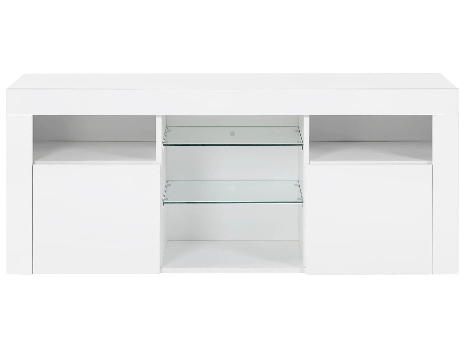 LED tv-meubel met verlichting, 2 kasten met deuren, wit