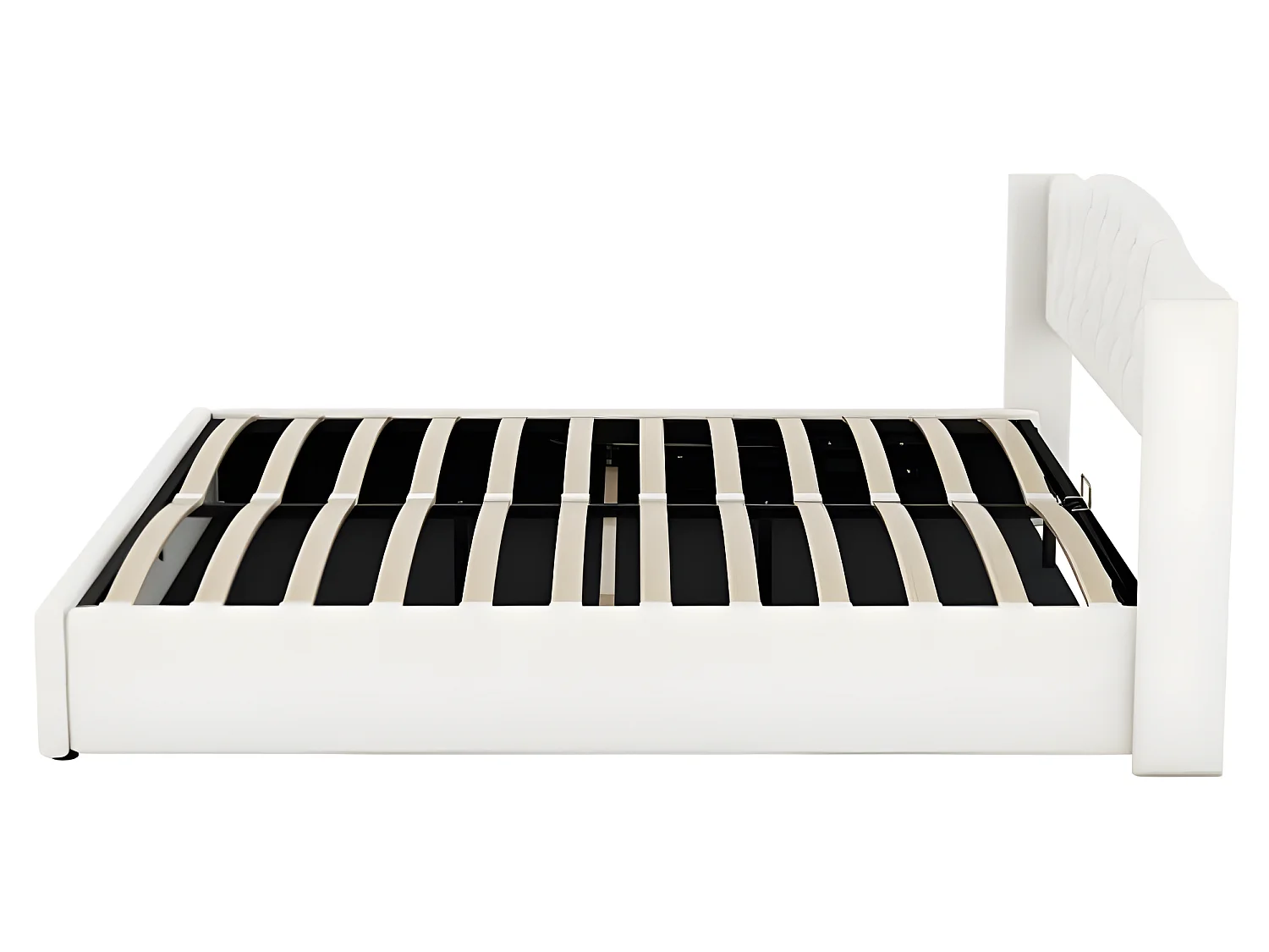 Multifunctioneel bed 180 x 200 met hydraulische opbergruimte, wit