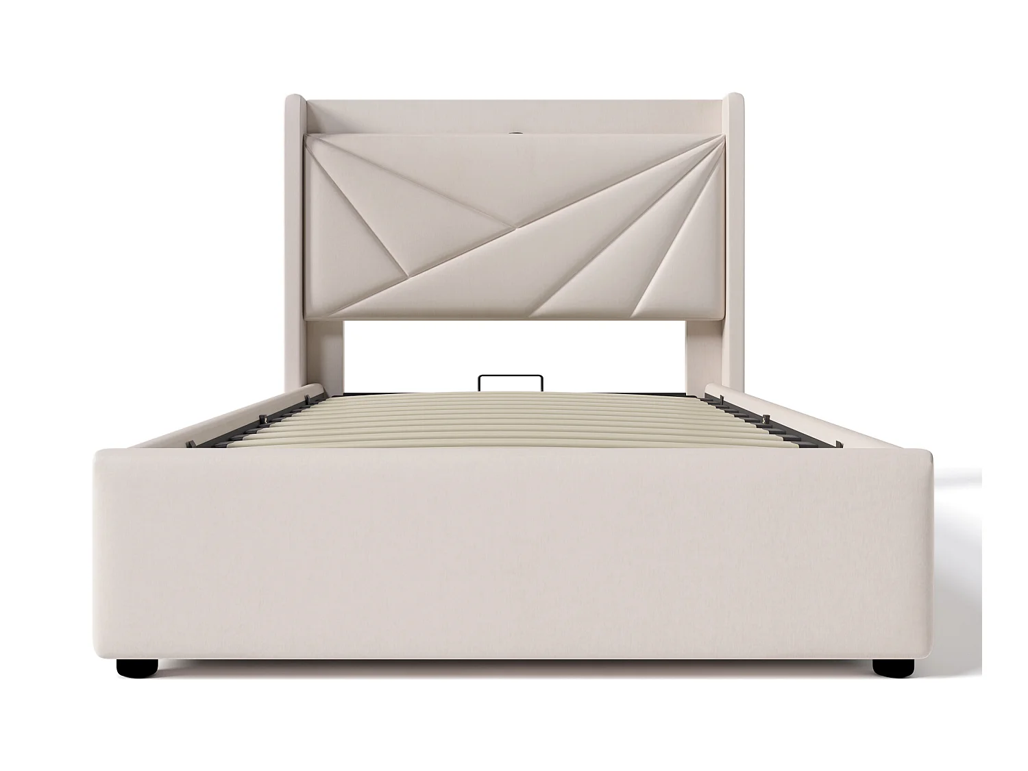 Bed met opbergruimte en usb type c lade, 90x200
