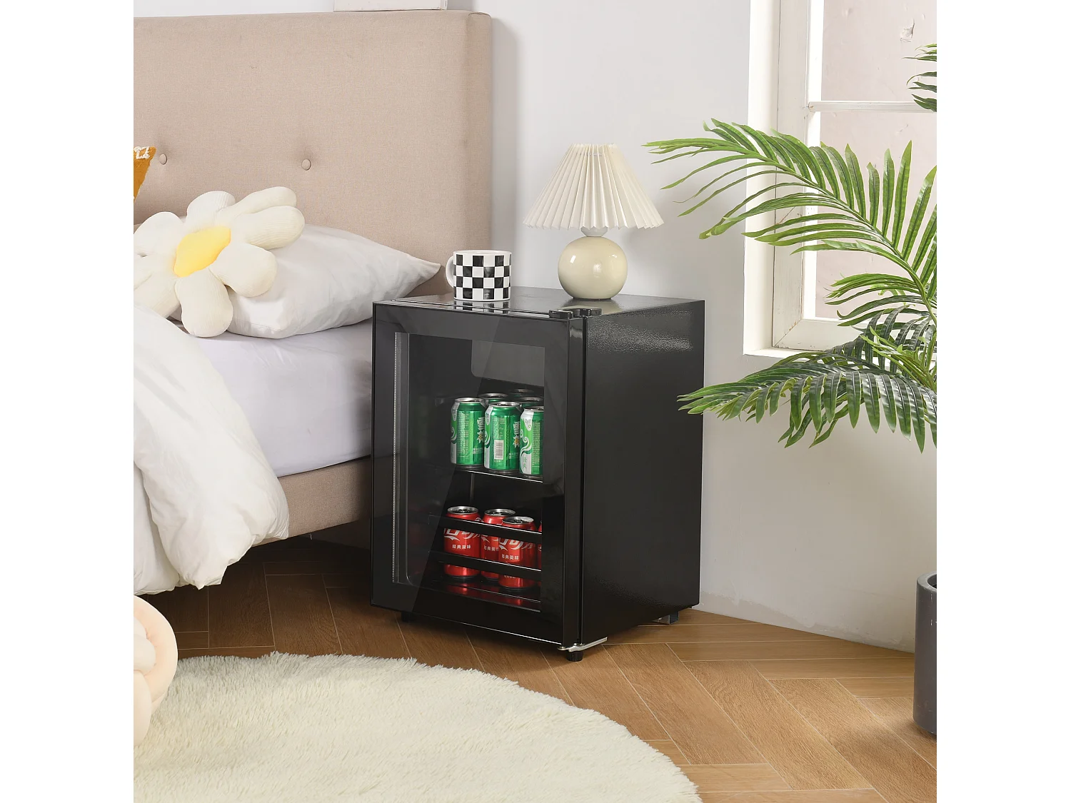 55-l-Kompaktkühlschrank mit 3-l-Gefrierfach und 52-l-Kühlschrank