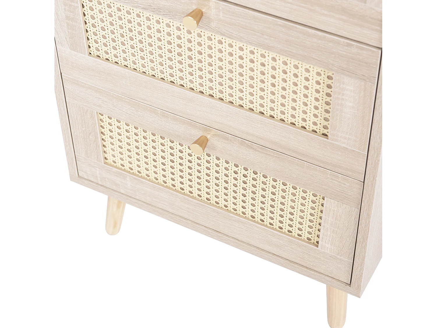 Dressoir - ladekast met 3 laden, in eikenhout - h79,5/l48,6/d48,5 cm
