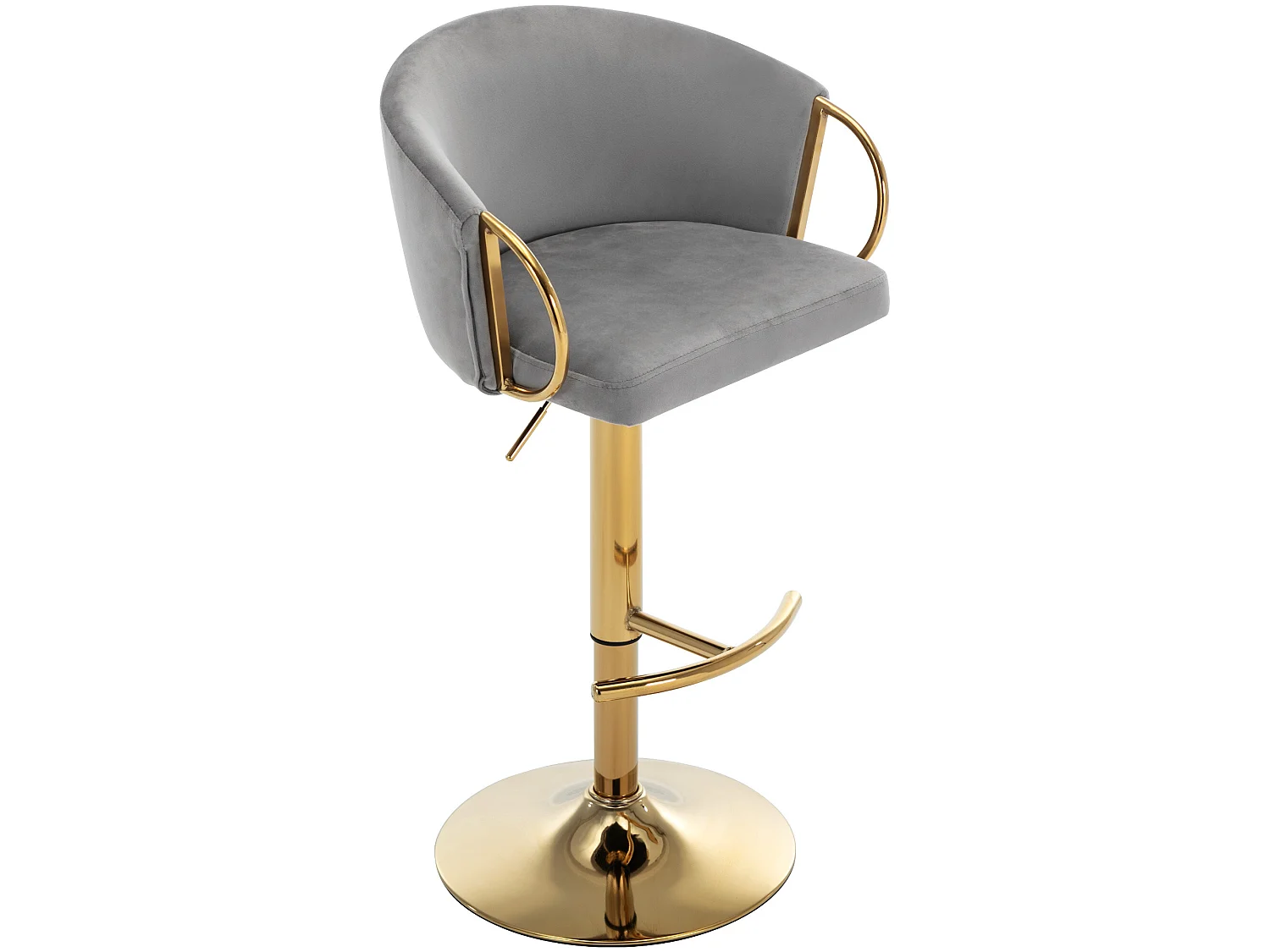 Fluwelen eetkamerstoel, set van 2 stoelen, grijs